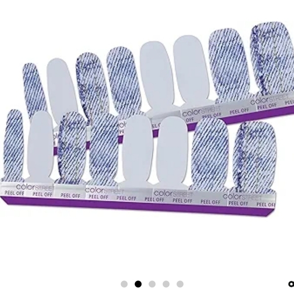 5/$20 Color Street Blue Jean Baby Nail Polish Strips, Pale Blue Denim, (FDC285) - Picture 2 of 3